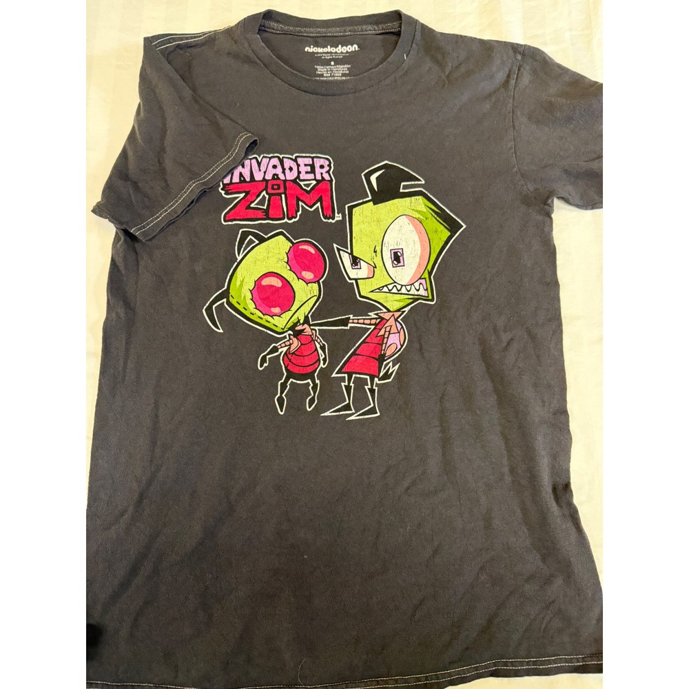 Nickelodeon Invader Zim GIR Graphic T-Shirt  S Scene Goth Hot topic Y2K EMO